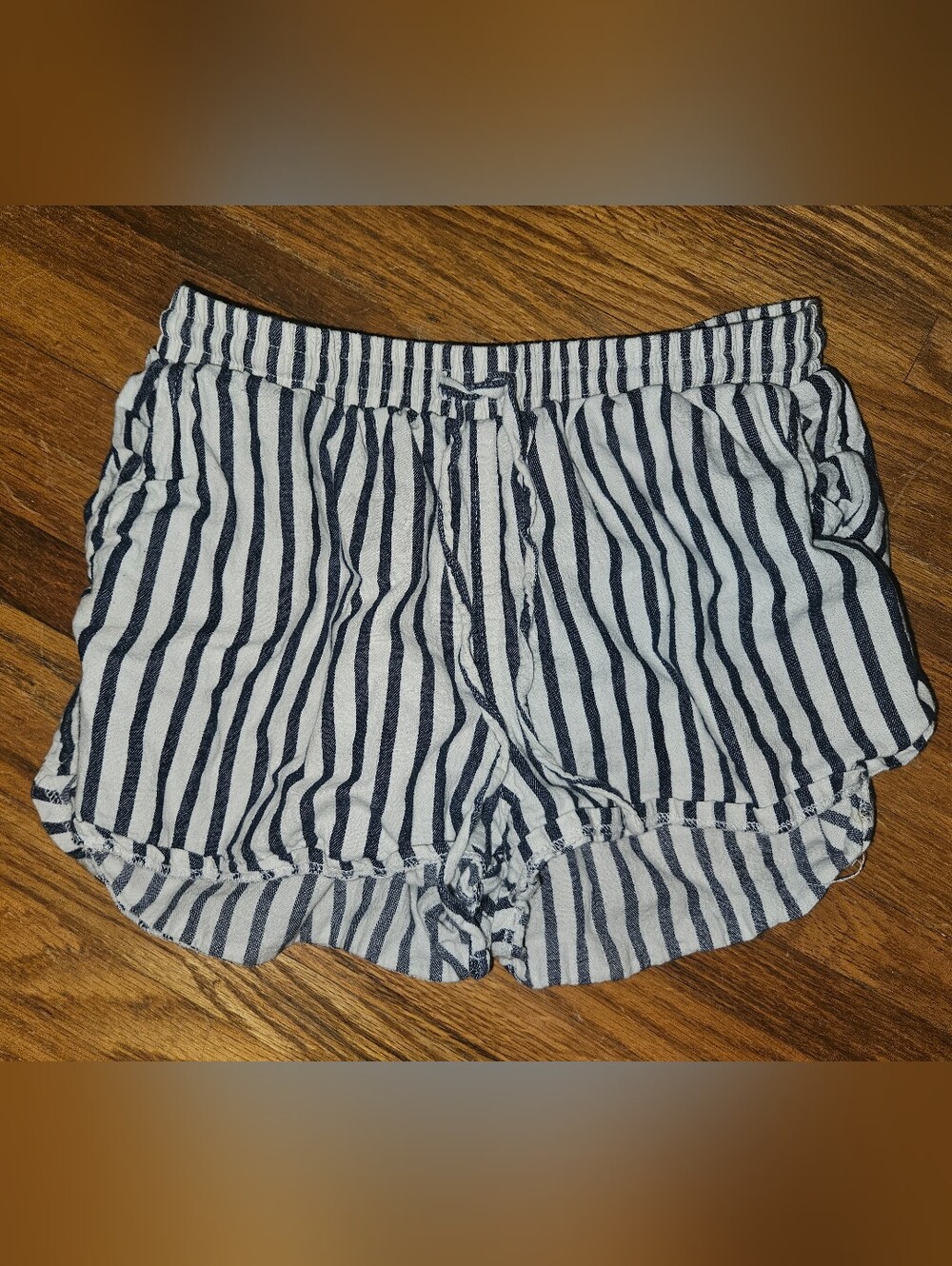 Universal Thread Striped Drawstring Lounge Shorts W Pockets Navy & White Size XS
